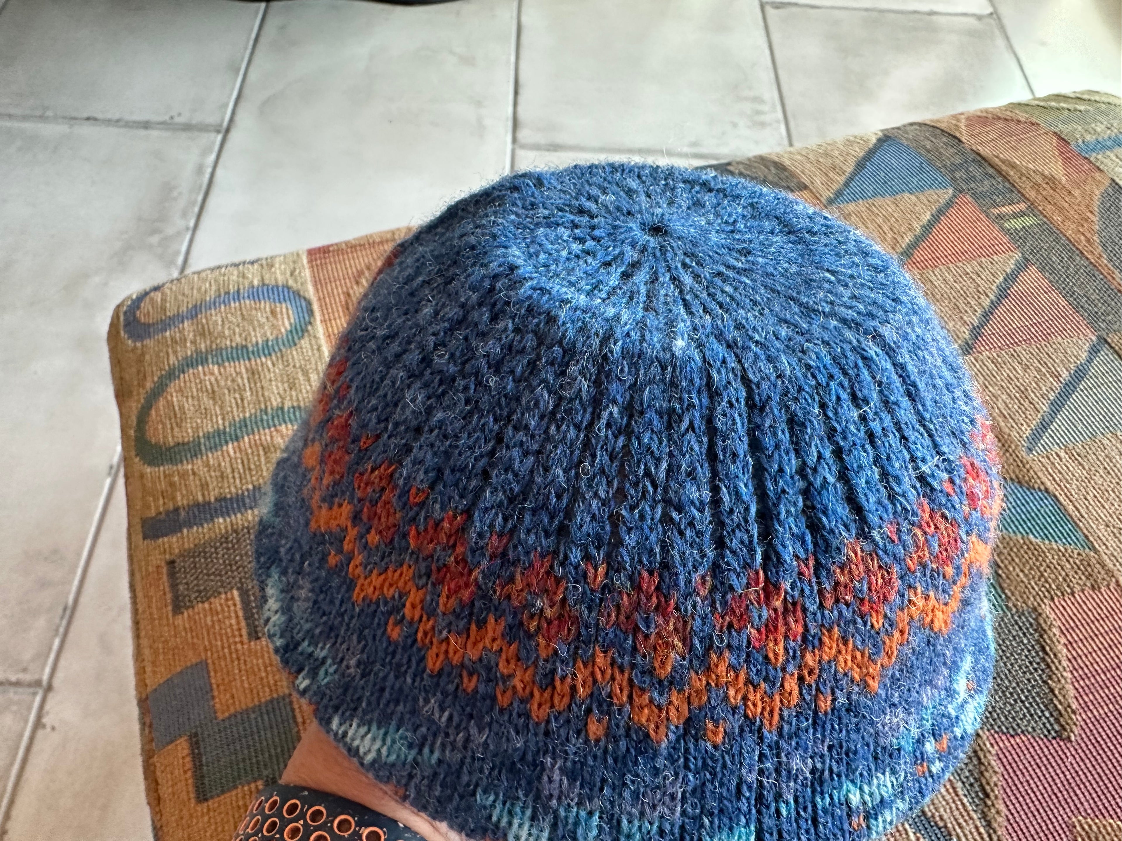 Fairisle Hat Knitting Pattern, Machine Knit, Stylish Multicolor Wool Beanie Design, Ideal Winter Accessory Gift for Crafters