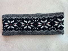 Shetland wool headband, hand-knit fair isle design, warming headwear for chilly days and thoughtful handmade gift