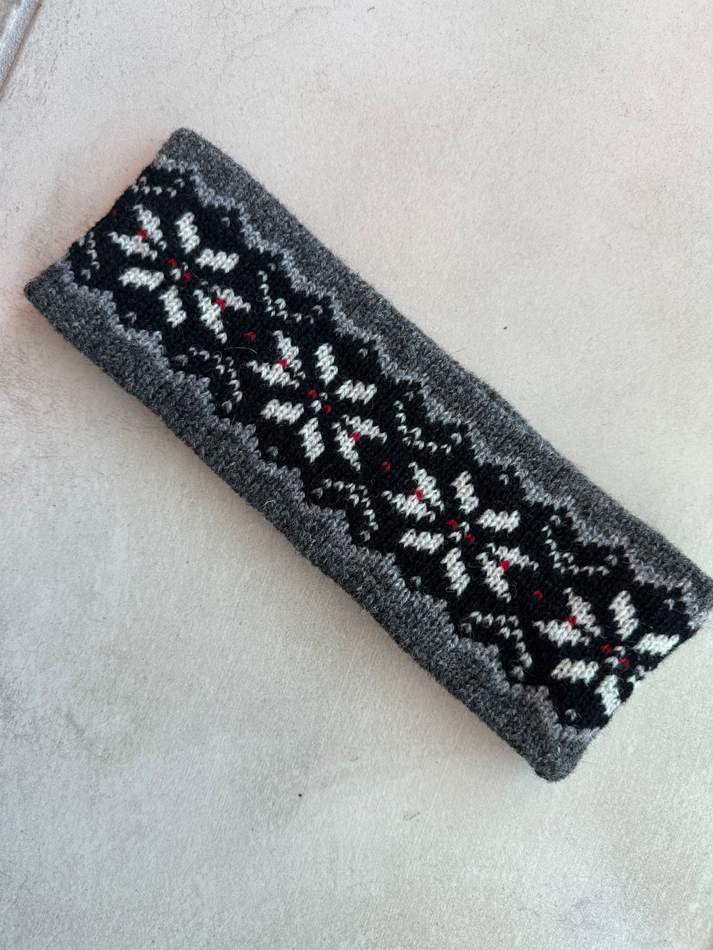 Shetland wool headband, hand-knit fair isle design, warming headwear for chilly days and thoughtful handmade gift