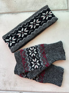 Shetland wool headband, hand-knit fair isle design, warming headwear for chilly days and thoughtful handmade gift