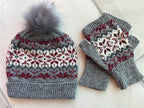 Fairisle Knit Hat, Warm Imported Wool Winter Beanie, Cozy Cold Weather Headwear, Handmade Gift for Him or Her