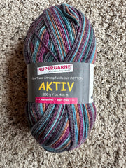 Aktiv Cotton/Wool Sock Yarn, 1 Skein