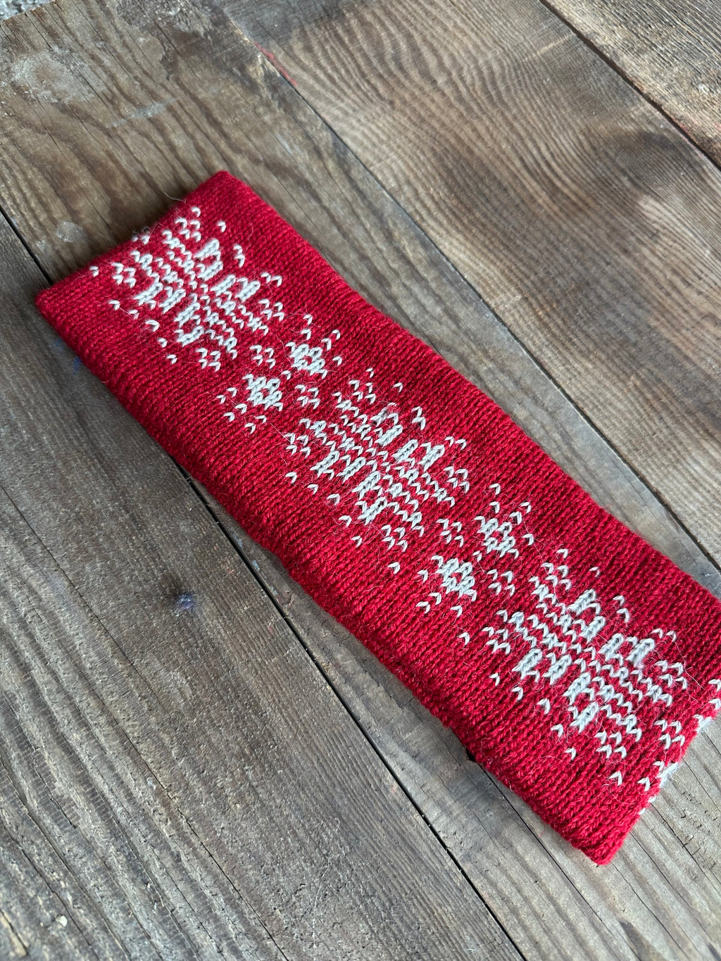 Shetland wool headband, hand-knit fair isle design, warming headwear for chilly days and thoughtful handmade gift