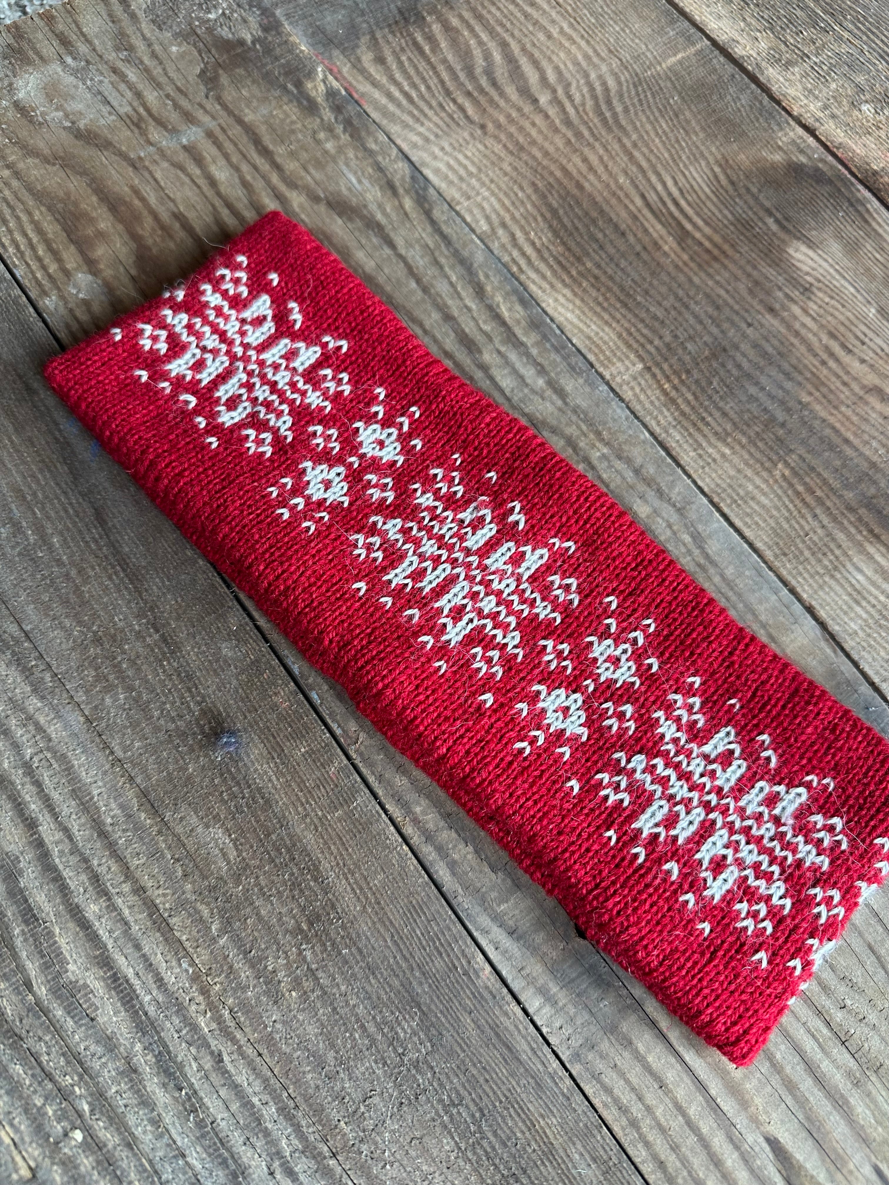 Shetland wool headband, hand-knit fair isle design, warming headwear for chilly days and thoughtful handmade gift