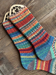 Scrappy Frankenstein Wool Socks, Whimsical Patterns, Ideal for Cold Days and Cozy Nights, Quirky Gift for Friends & Family