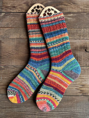 Scrappy Frankenstein Wool Socks, Whimsical Patterns, Ideal for Cold Days and Cozy Nights, Quirky Gift for Friends & Family