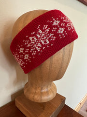 Shetland wool headband, hand-knit fair isle design, warming headwear for chilly days and thoughtful handmade gift