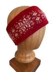 Shetland wool headband, hand-knit fair isle design, warming headwear for chilly days and thoughtful handmade gift