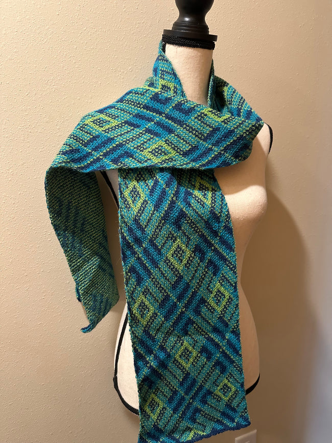 Colorful Alpaca and Wool Scarf, Ideal for Daily Wear, Unique Gift for Birthdays or Holidays Hover Image