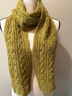 Wool Scarf  Cable Design, Ideal for Daily Wear, Unique Gift for Birthdays or Holidays