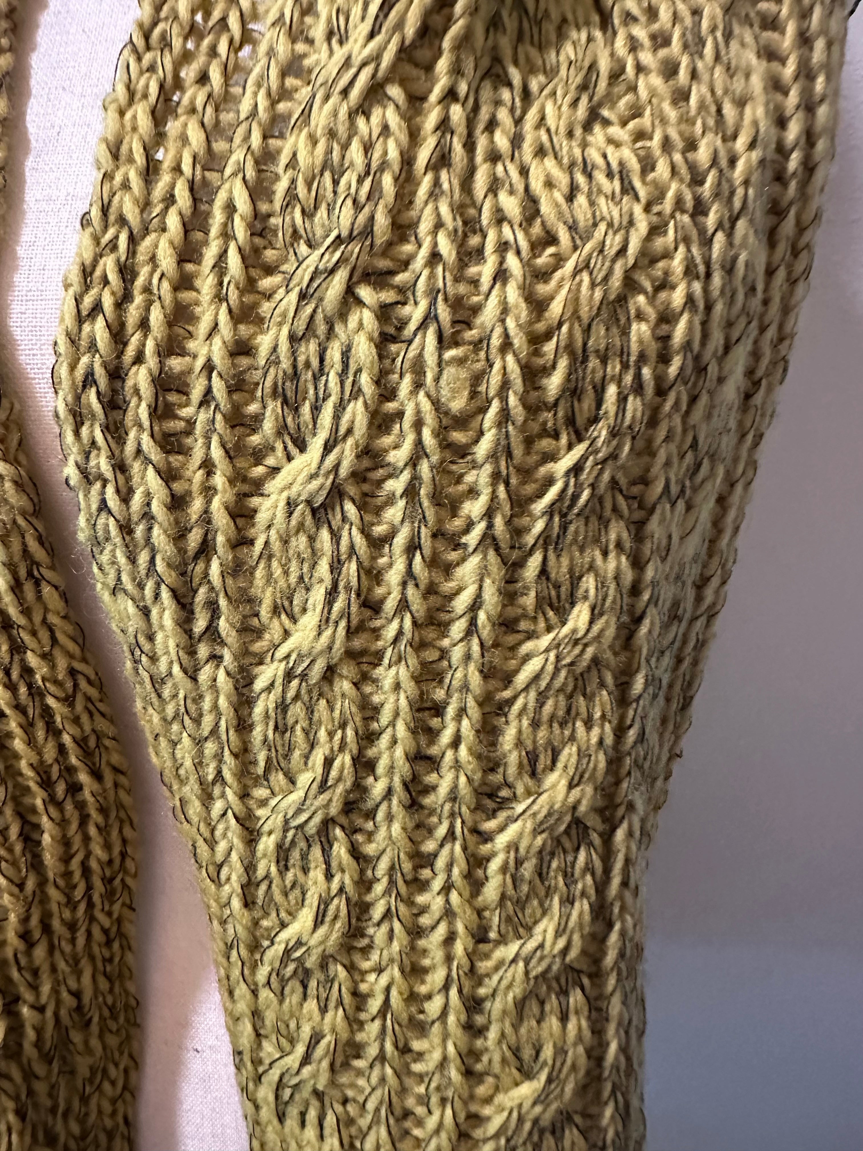Wool Scarf  Cable Design, Ideal for Daily Wear, Unique Gift for Birthdays or Holidays