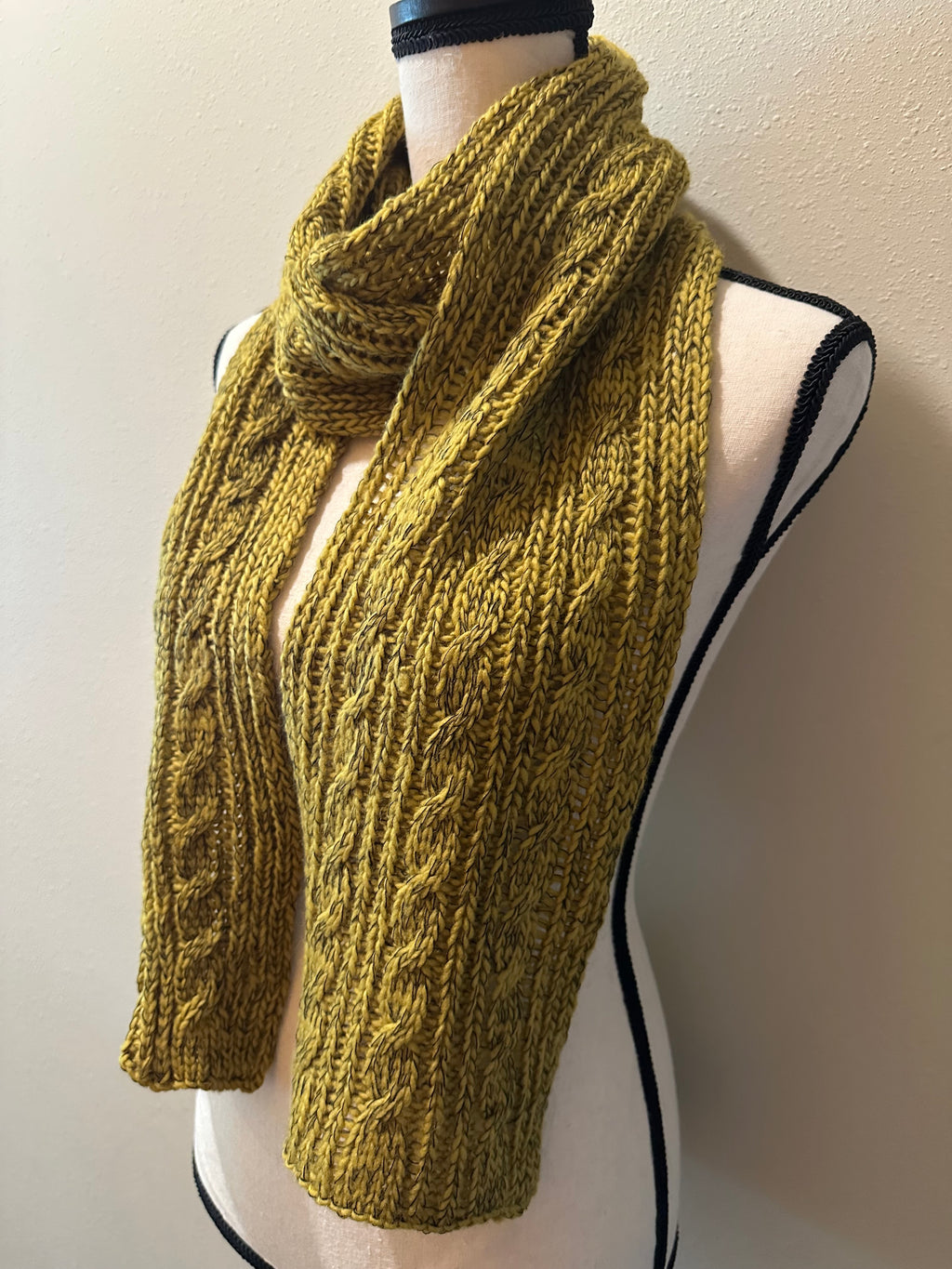 Wool Scarf  Cable Design, Ideal for Daily Wear, Unique Gift for Birthdays or Holidays