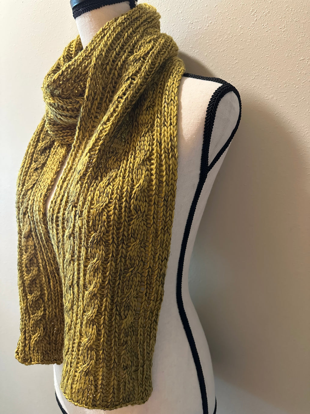 Wool Scarf  Cable Design, Ideal for Daily Wear, Unique Gift for Birthdays or Holidays