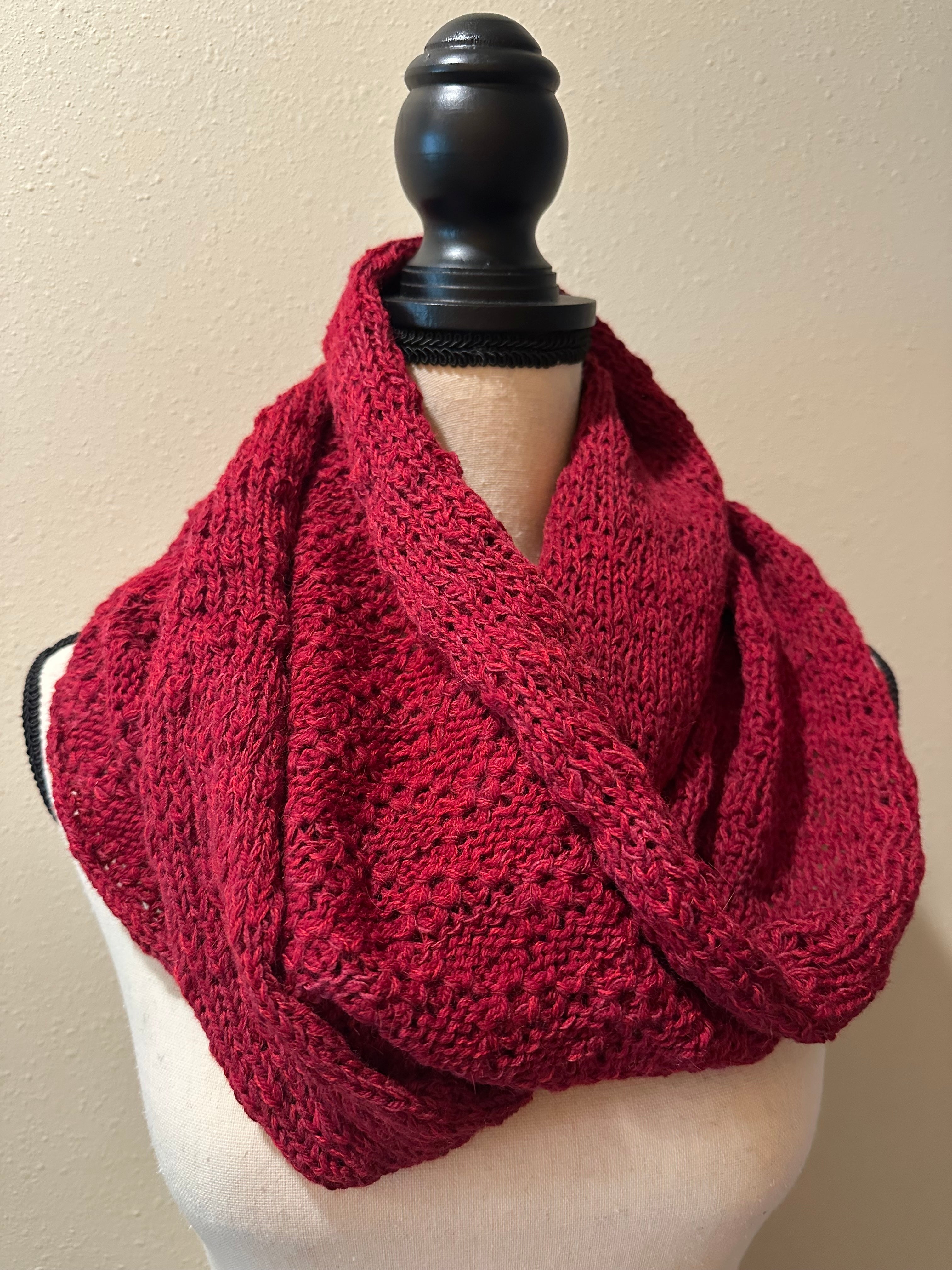 Handcrafted Wool Infinity Scarf, Warm Loop Scarf for Winter Weather, Outdoor Wear, Ideal Gift