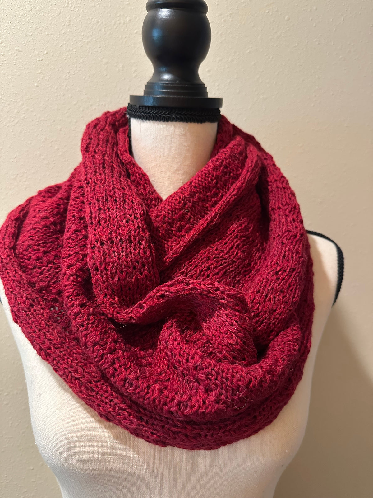 Handcrafted Wool Infinity Scarf, Warm Loop Scarf for Winter Weather, Outdoor Wear, Ideal Gift