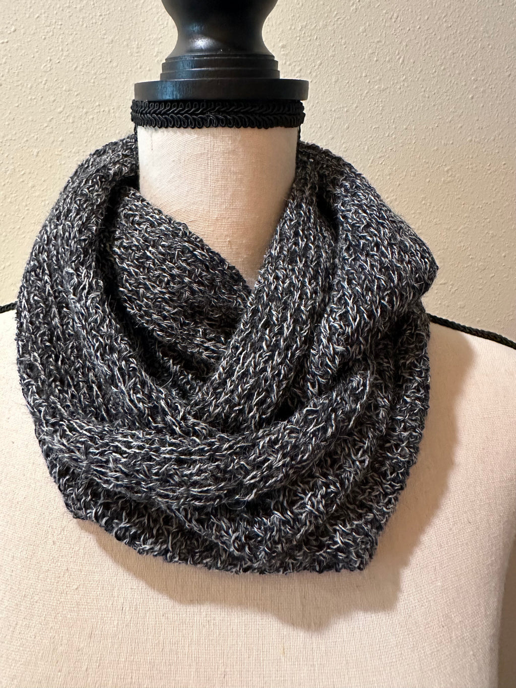 Handmade Wool and Alpaca Infinity Scarf, Warm Loop Scarf for Winter, Dress Topper, Perfect Gift for Women