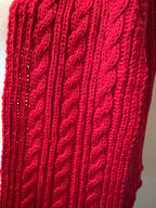 Cable Knit Wool Scarf, Hand Manipulated Cables, Cozy Winter Outdoor Wear, Great Gift for Cold Seasons