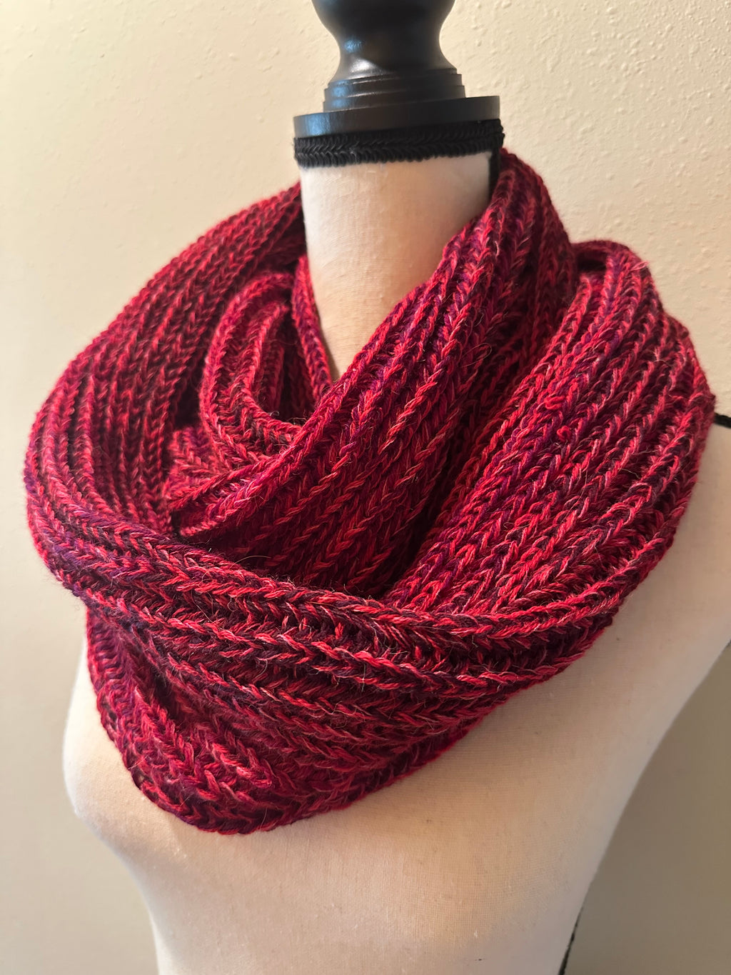 Wool Infinity Scarf Handmade, Cozy Loop Winter Accessory for Outdoor Styling, Gift for Women