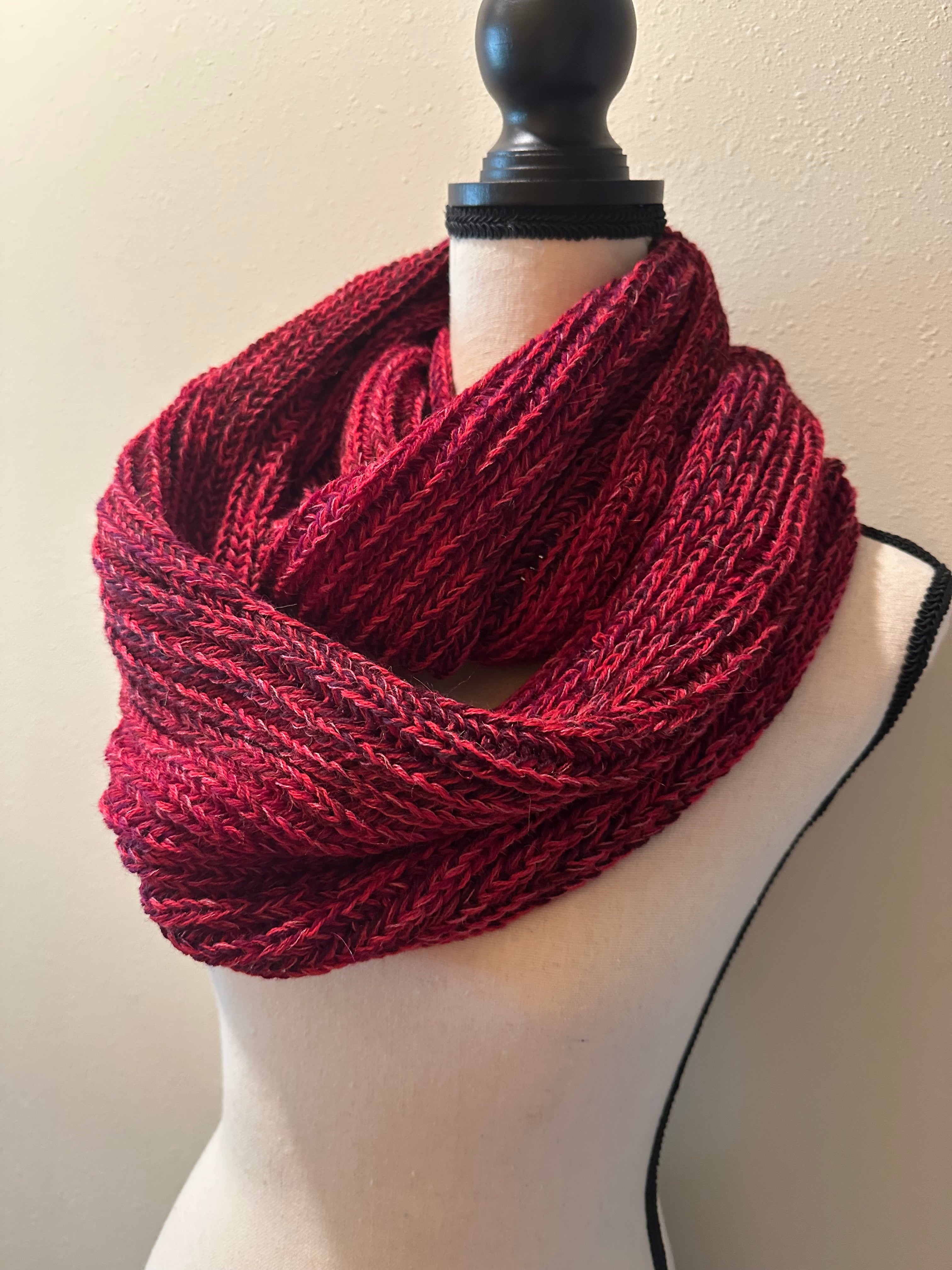 Wool Infinity Scarf Handmade, Cozy Loop Winter Accessory for Outdoor Styling, Gift for Women
