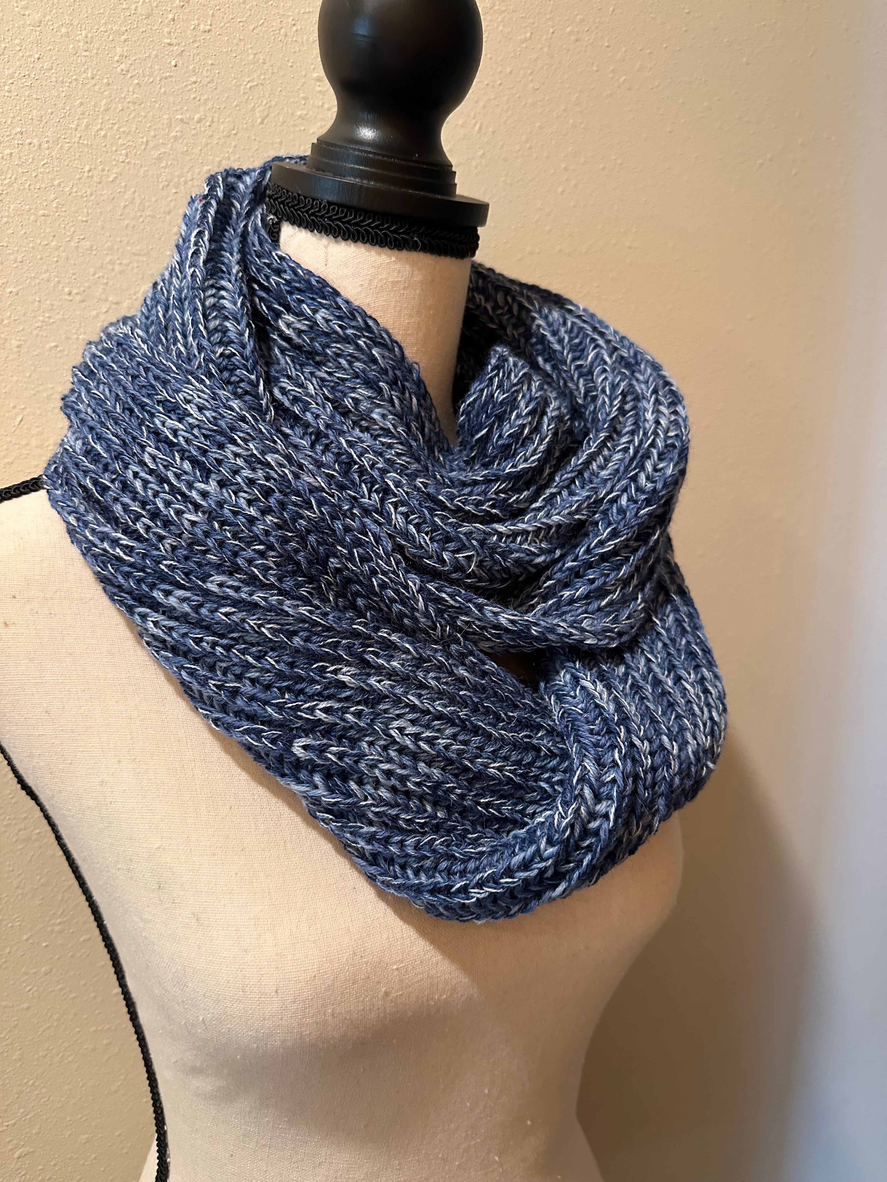 Wool Infinity Scarf Handmade, Cozy Loop Winter Accessory for Outdoor Styling, Gift for Women