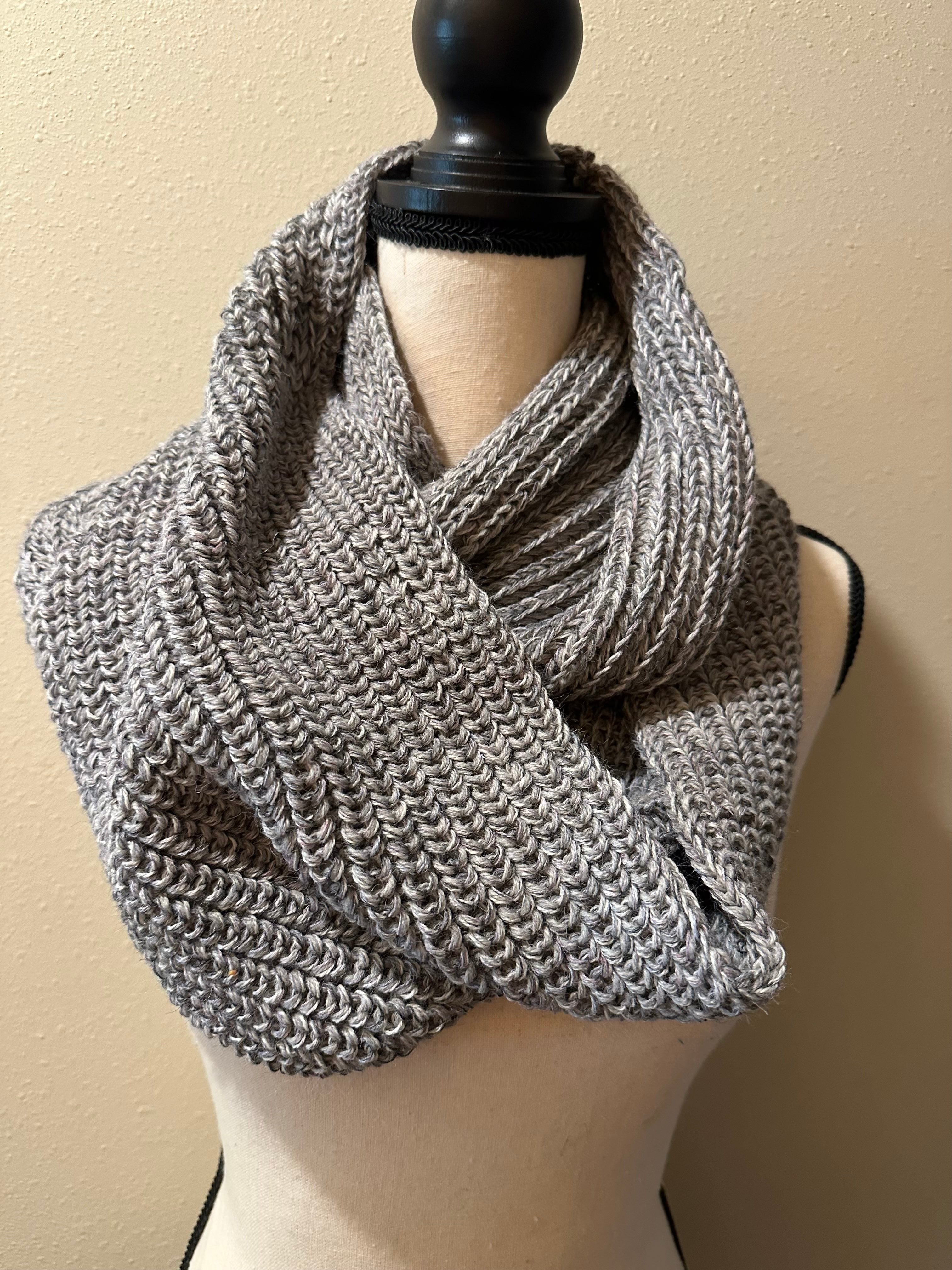 Wool Infinity Scarf Handmade, Cozy Loop Winter Accessory for Outdoor Styling, Gift for Women