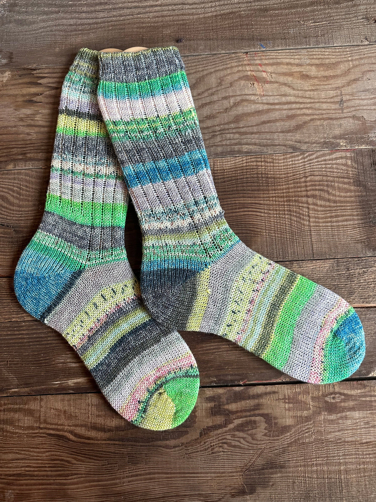 Scrappy Frankenstein Wool Socks, Whimsical Patterns, Ideal for Cold Days and Cozy Nights, Quirky Gift for Friends & Family