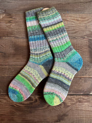 Scrappy Frankenstein Wool Socks, Whimsical Patterns, Ideal for Cold Days and Cozy Nights, Quirky Gift for Friends & Family