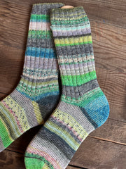 Scrappy Frankenstein Wool Socks, Whimsical Patterns, Ideal for Cold Days and Cozy Nights, Quirky Gift for Friends & Family