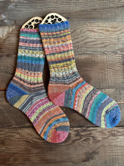Scrappy Frankenstein Wool Socks, Whimsical Patterns, Ideal for Cold Days and Cozy Nights, Quirky Gift for Friends & Family