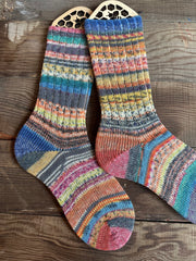 Scrappy Frankenstein Wool Socks, Whimsical Patterns, Ideal for Cold Days and Cozy Nights, Quirky Gift for Friends & Family