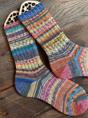 Scrappy Frankenstein Wool Socks, Whimsical Patterns, Ideal for Cold Days and Cozy Nights, Quirky Gift for Friends & Family