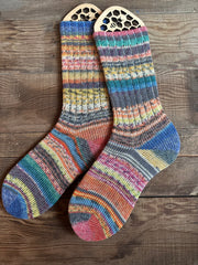 Scrappy Frankenstein Wool Socks, Whimsical Patterns, Ideal for Cold Days and Cozy Nights, Quirky Gift for Friends & Family