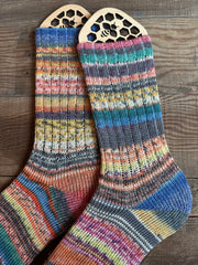 Scrappy Frankenstein Wool Socks, Whimsical Patterns, Ideal for Cold Days and Cozy Nights, Quirky Gift for Friends & Family