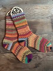 Bright Colored Alpaca Socks, Vibrant Colors and Patterns for Ultimate Comfort, Ideal Gift for Friends & Family Who Love Cozy Wear