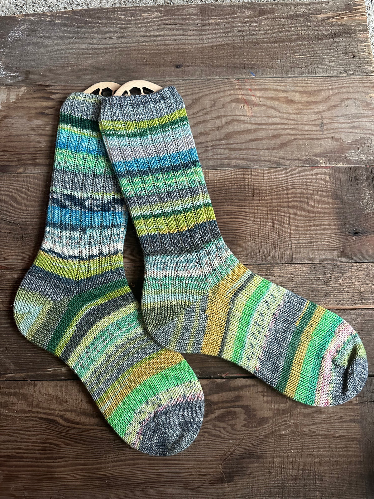 Scrappy Frankenstein Wool Socks, Whimsical Patterns, Ideal for Cold Days and Cozy Nights, Quirky Gift for Friends & Family