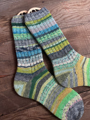 Scrappy Frankenstein Wool Socks, Whimsical Patterns, Ideal for Cold Days and Cozy Nights, Quirky Gift for Friends & Family