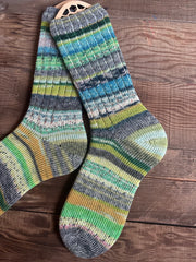 Scrappy Frankenstein Wool Socks, Whimsical Patterns, Ideal for Cold Days and Cozy Nights, Quirky Gift for Friends & Family