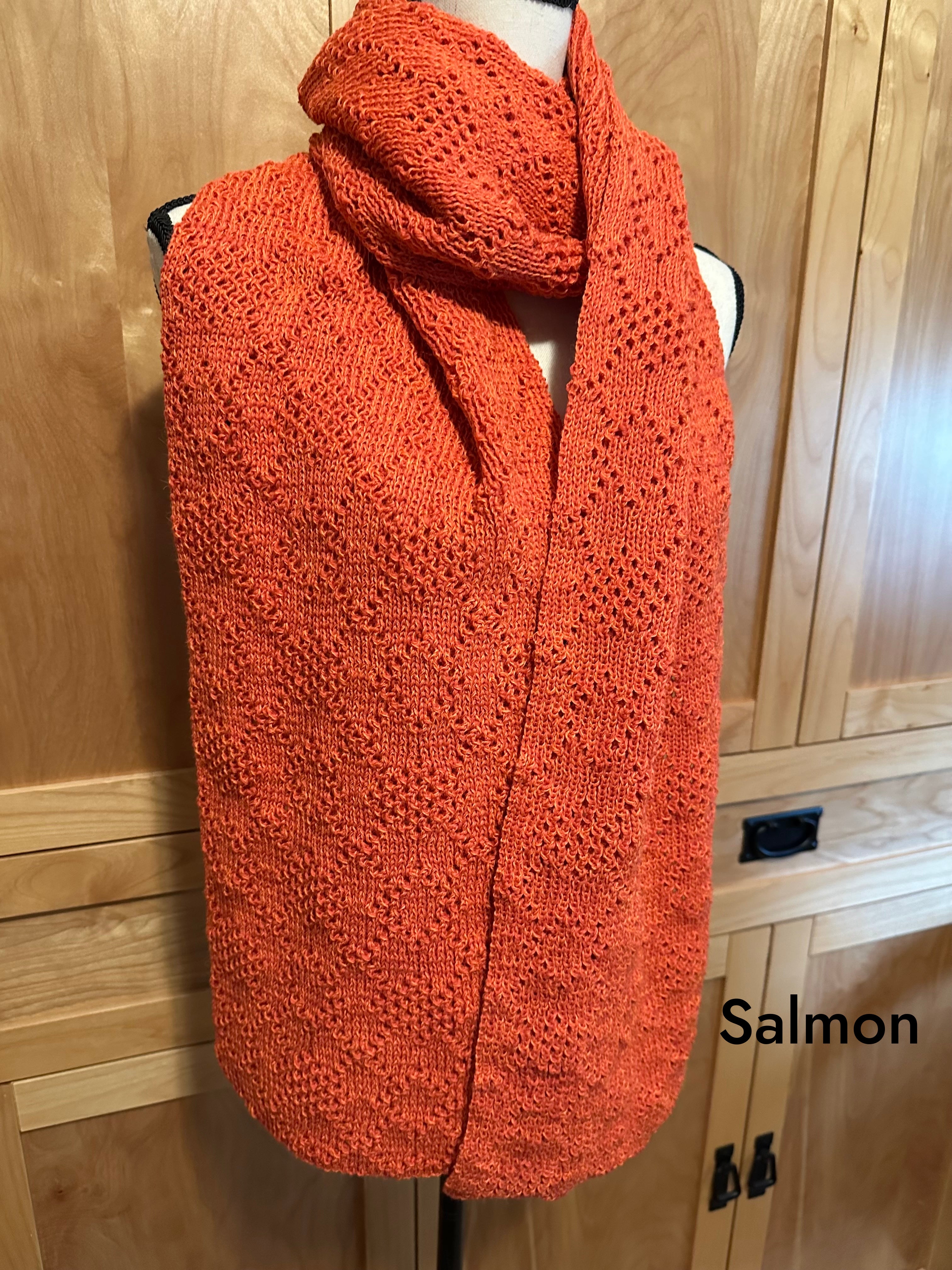 Wool & Alpaca Handknit Scarf, Classic Tuck Stitch Winter Wrap, Warm Gift for Cold Weather