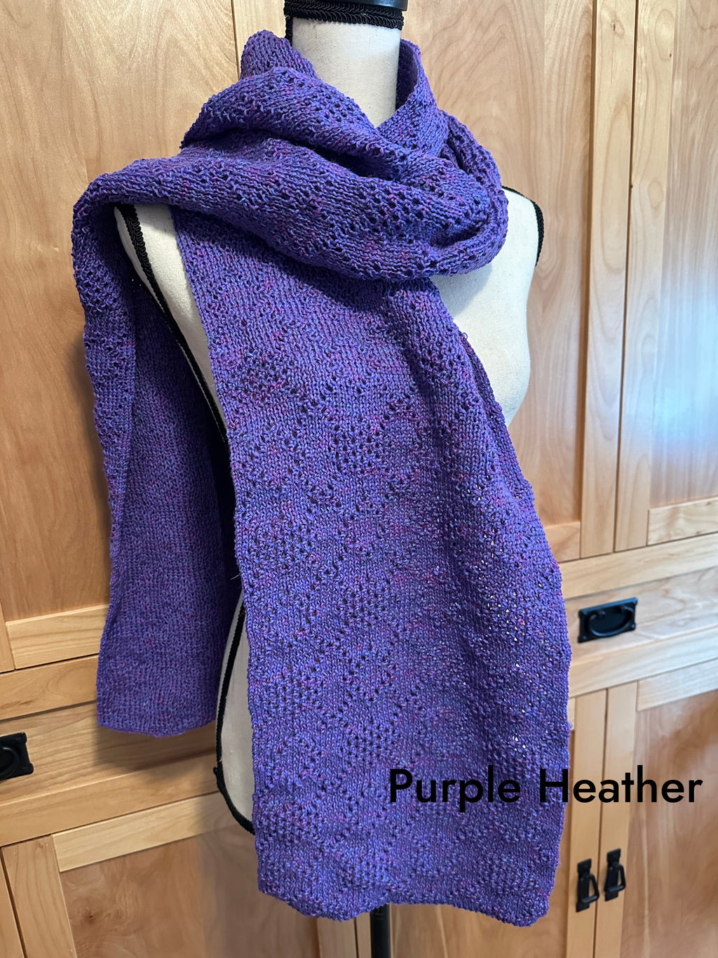 Wool & Alpaca Handknit Scarf, Classic Tuck Stitch Winter Wrap, Warm Gift for Cold Weather