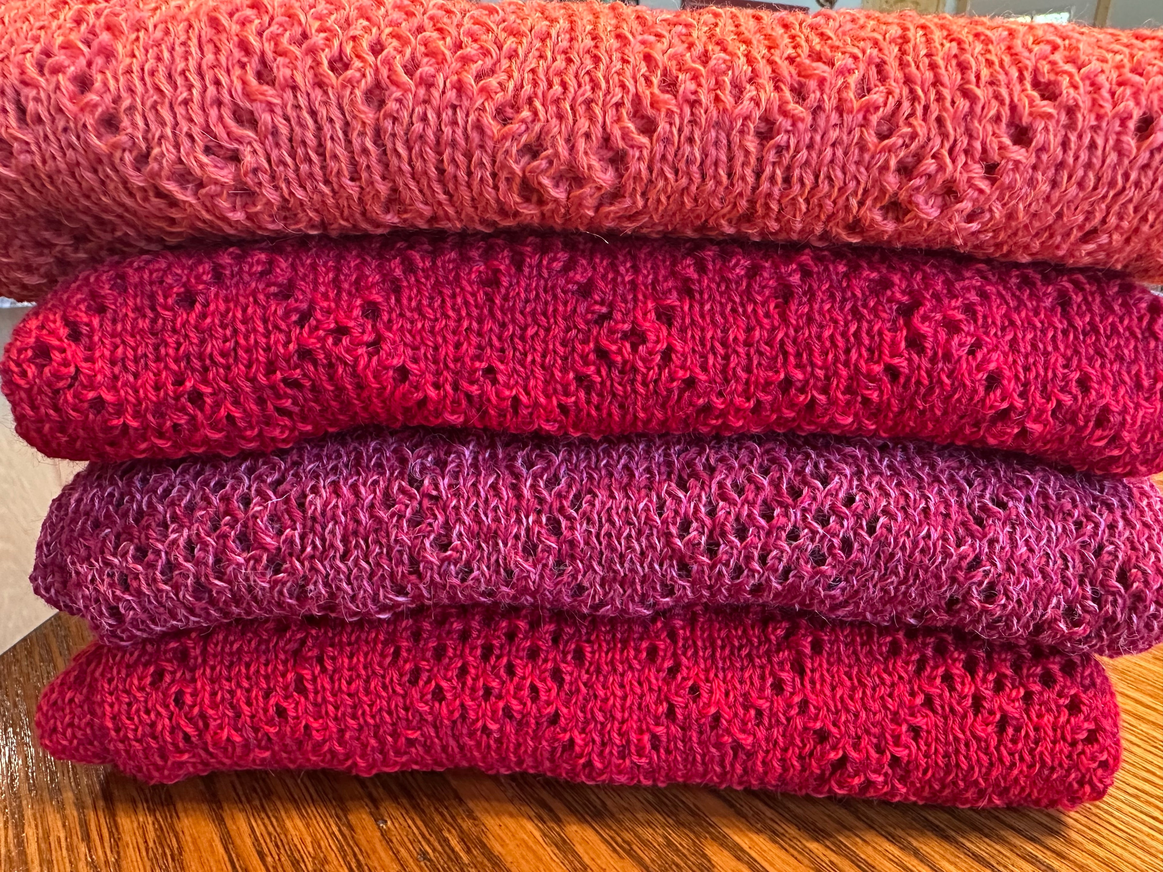 Wool & Alpaca Handknit Scarf, Classic Tuck Stitch Winter Wrap, Warm Gift for Cold Weather