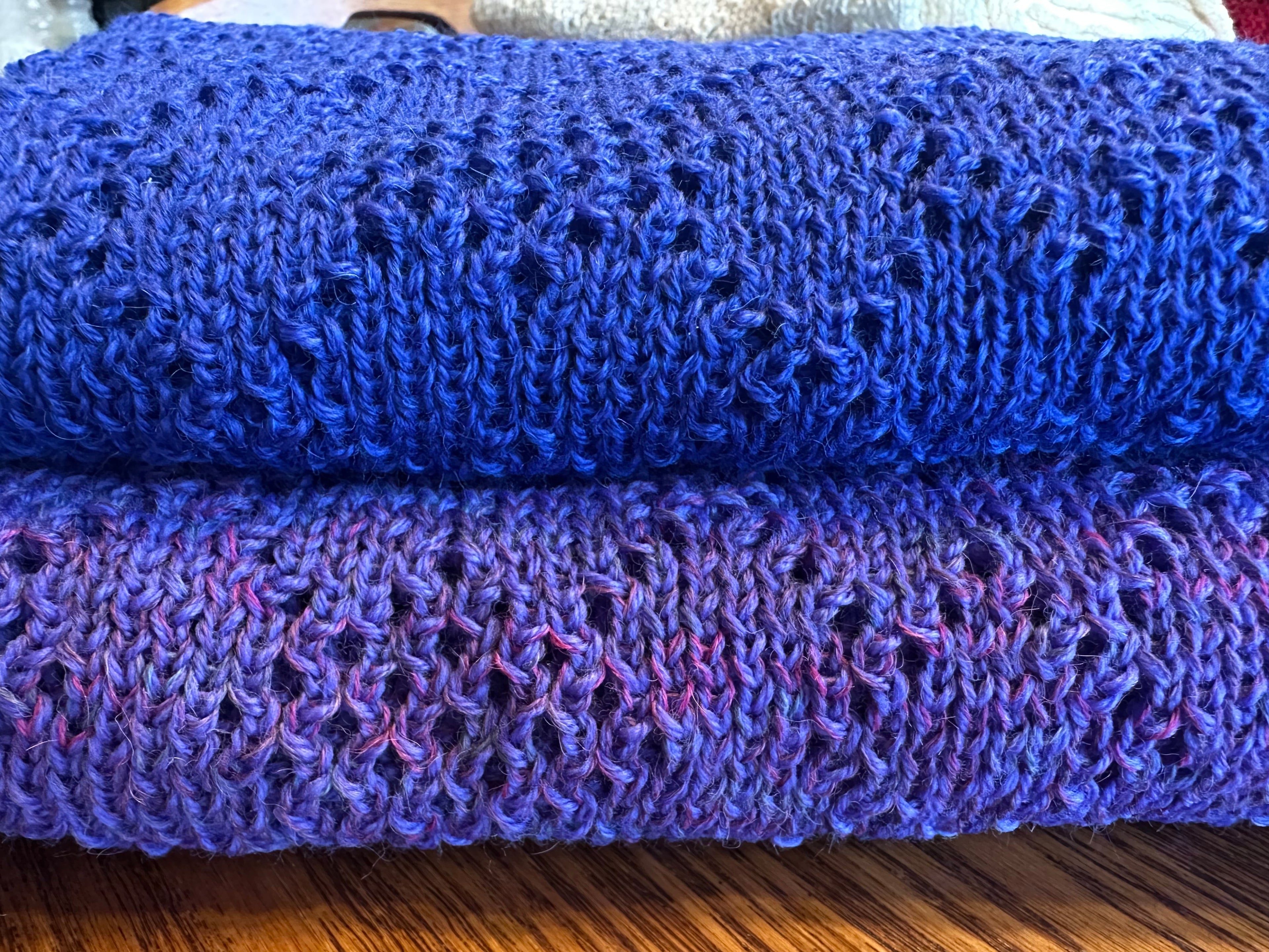 Wool & Alpaca Handknit Scarf, Classic Tuck Stitch Winter Wrap, Warm Gift for Cold Weather