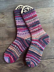 Whimsical Patterns Scrappy Frankenstein Wool Socks, Ideal for Cold Days and Cozy Nights, Quirky Gift for Friends & Family