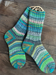 Whimsical Patterns Scrappy Frankenstein Wool Socks, Ideal for Cold Days and Cozy Nights, Quirky Gift for Friends & Family
