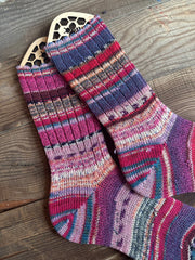 Scrappy Frankenstein Wool Socks, Whimsical Patterns, Ideal for Cold Days and Cozy Nights, Quirky Gift for Friends & Family