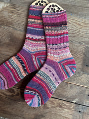 Scrappy Frankenstein Wool Socks, Whimsical Patterns, Ideal for Cold Days and Cozy Nights, Quirky Gift for Friends & Family