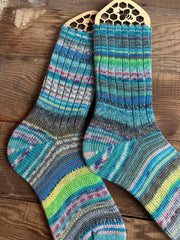 Handmade Scrappy Wool Socks, Luxuriously Soft Knitted Socks for Everyday Comfort, Thoughtful Gift for Friends and Family