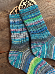 Handmade Scrappy Wool Socks, Luxuriously Soft Knitted Socks for Everyday Comfort, Thoughtful Gift for Friends and Family