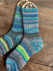Handmade Scrappy Wool Socks, Luxuriously Soft Knitted Socks for Everyday Comfort, Thoughtful Gift for Friends and Family