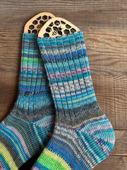 Handmade Scrappy Wool Socks, Luxuriously Soft Knitted Socks for Everyday Comfort, Thoughtful Gift for Friends and Family