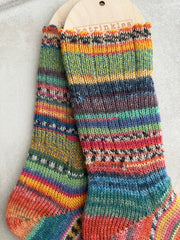 Handmade Scrappy Wool Socks, Luxuriously Soft Knitted Socks for Everyday Comfort, Thoughtful Gift for Friends and Family